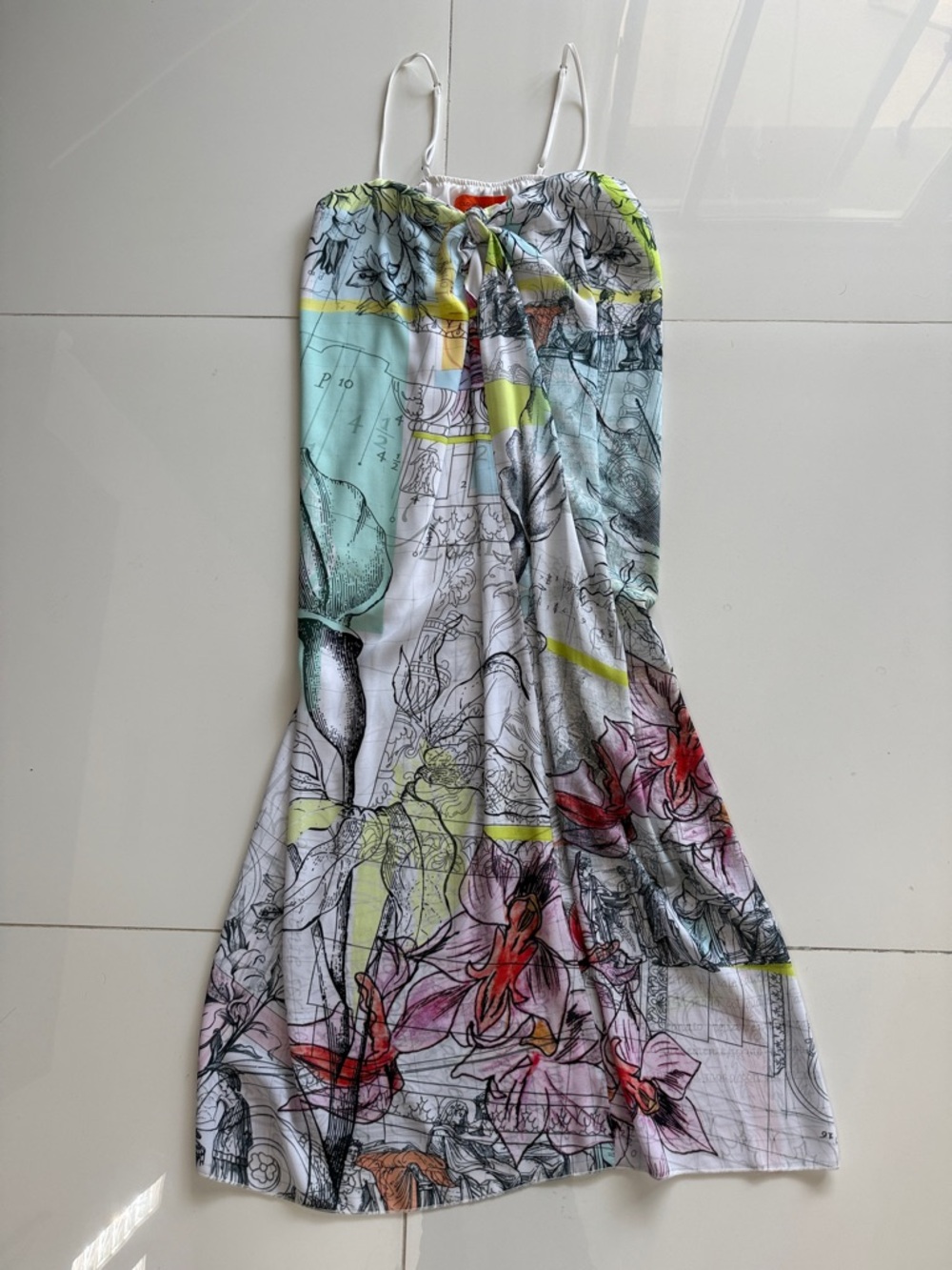 Clover Canyon Colorful Printed Midi Dress Size XS